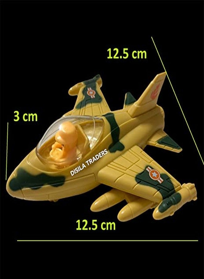 DISILA TRADERS Multi-Color Friction Plane Toys for Kids. Powered Fighter/ Army Plane Toys. (Random Colors - Pack of 1) - Image 2